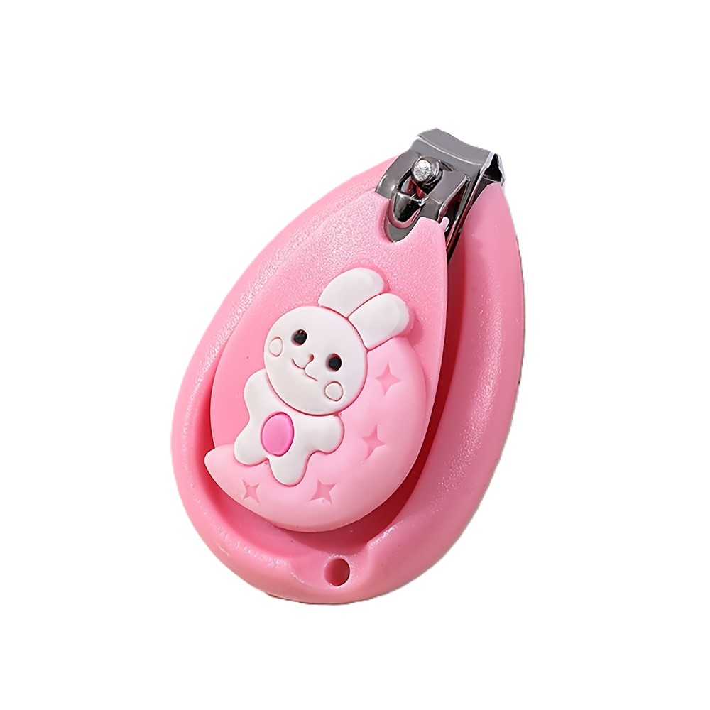 Kokibebe кусачки для ногтей, в розовом чехле в виде зайчика 0+