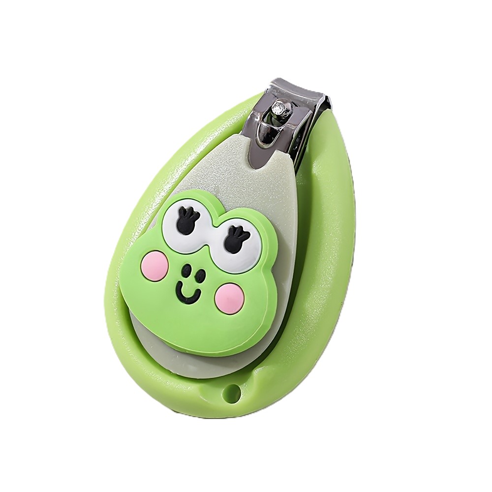 Kokibebe кусачки для ногтей, в зеленом чехле в виде лягушки 0+