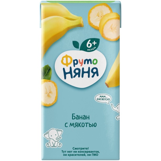 Фруто Няня Сок детский Банан с мякотью 6+