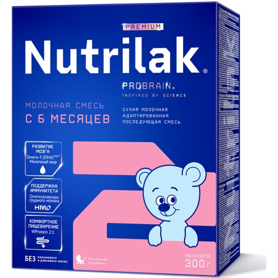 Nutrilak Premium 2 Сухая молочная смесь, с 6 месяцев, 300 гр.