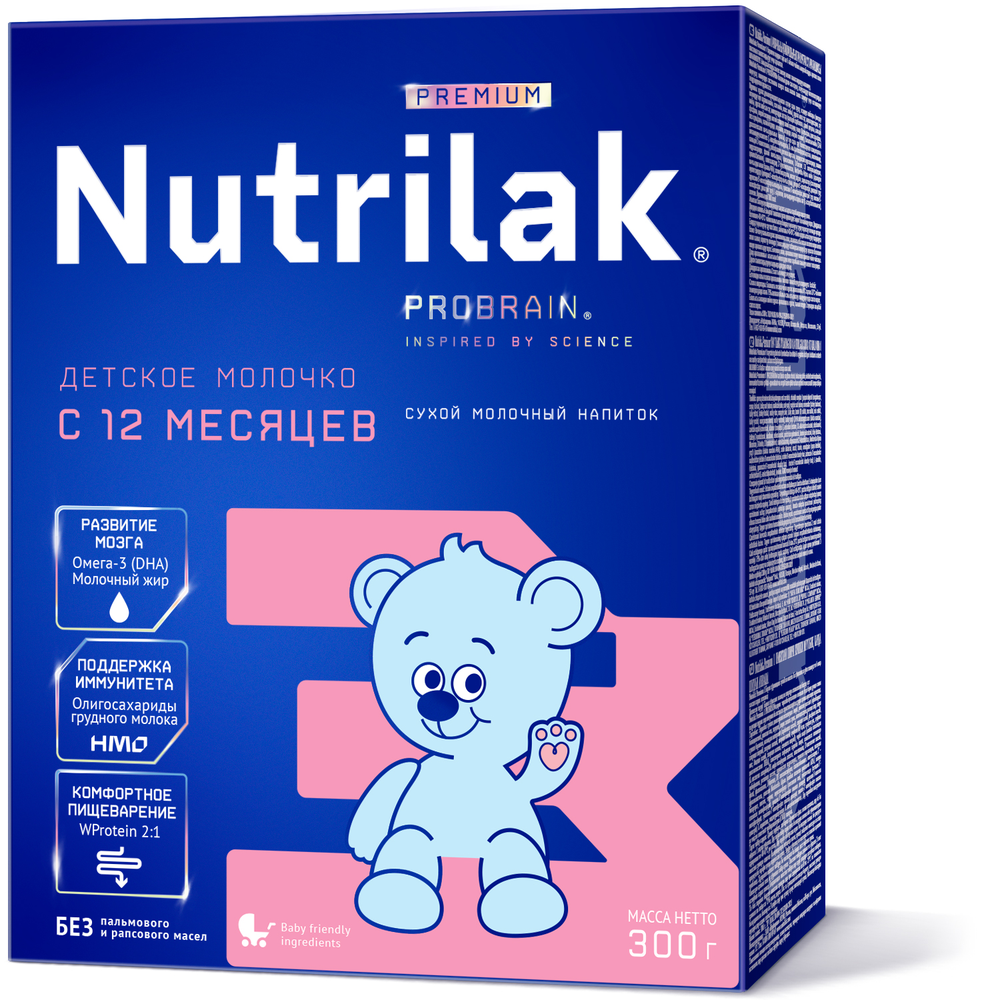 Nutrilak Premium 3 Сухой молочный напиток, с 12 месяцев, 300 гр.