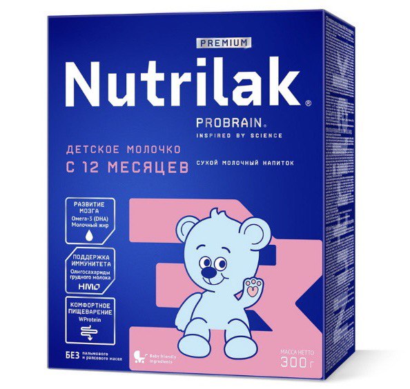 Nutrilak Premium 3 Сухой молочный напиток, с 12 месяцев, 600 гр.
